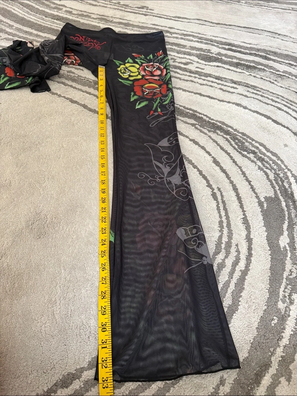 Ed Hardy Rose Mesh Swim Cover Up Pants